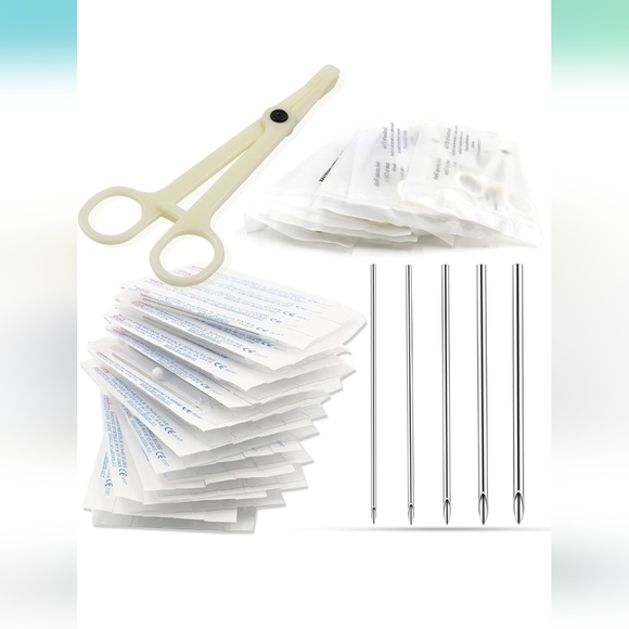 Body piercing needles and piercing clamp - Picture 3 of 5